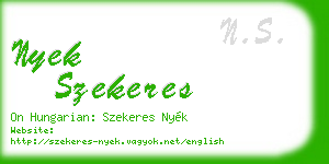 nyek szekeres business card